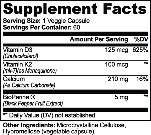 Vitamin D3 + K2